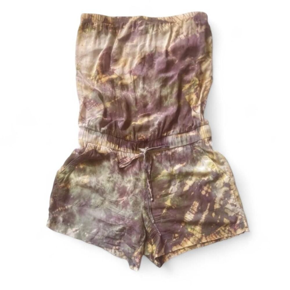 Hard Tail Beachy Boho Green Tye Died Romper